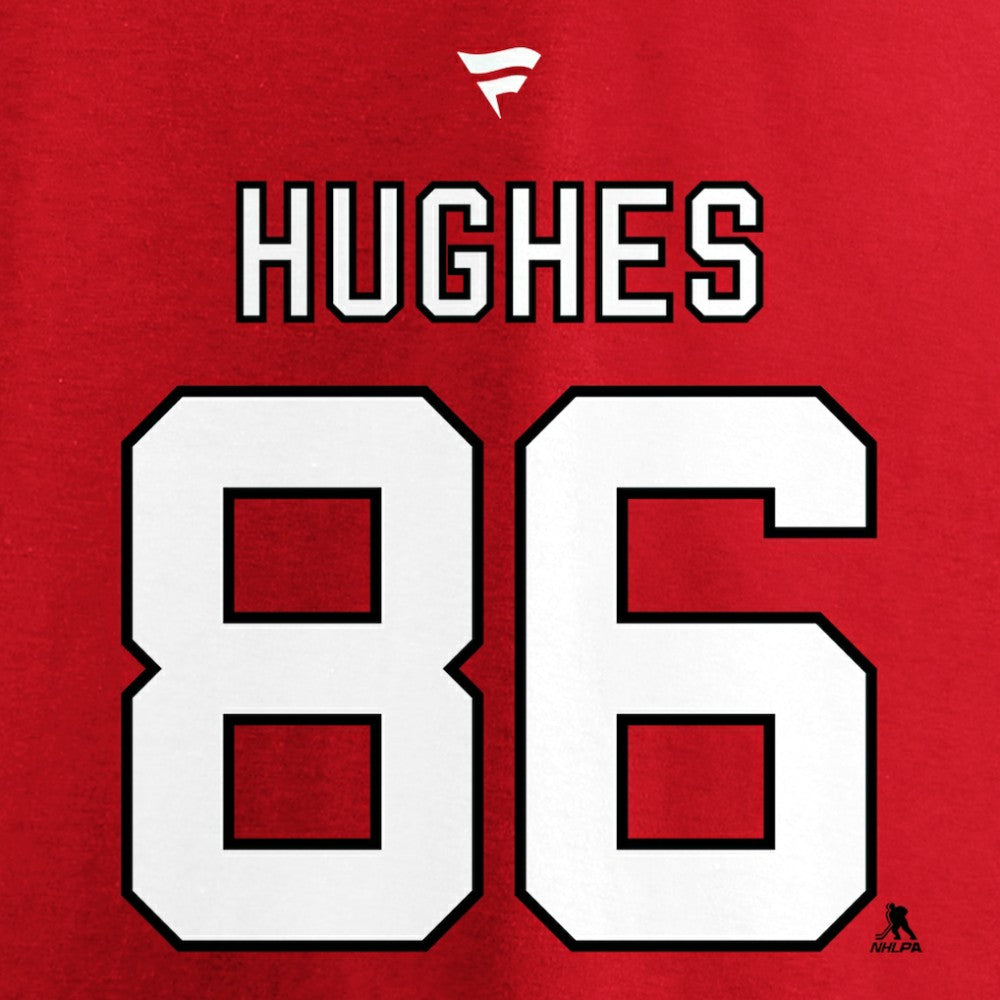 Jack Hughes New Jersey Devils Fanatics Authentic Stack Player Name & Number T-Shirt