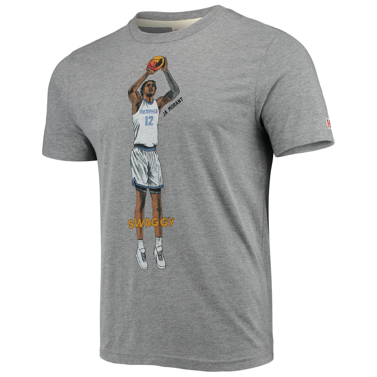 Ja Morant Memphis Grizzlies Player Graphic Tri-Blend T-Shirt - Gray sale