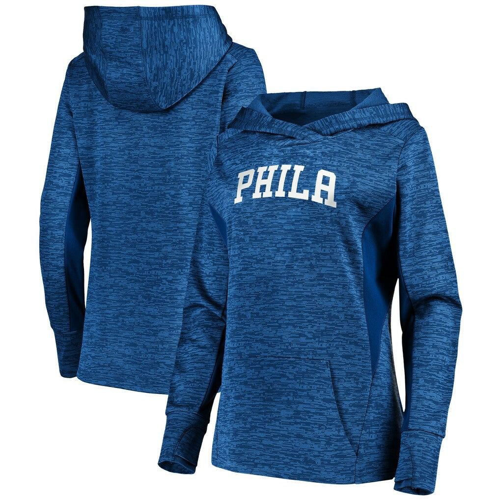 Philadelphia 76ers Women's Showtime Done Better Pullover Hoodie - Royal | Fanatics outlet