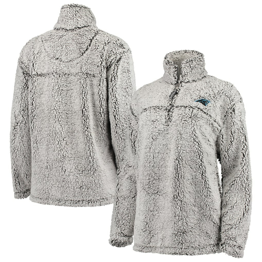 NFL Carolina Panthers G-III 4Her by Carl Banks Women's Sherpa Quarter-Zip Pullover Jacket