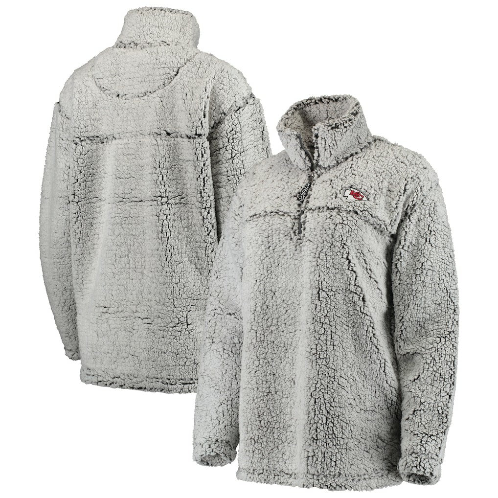 NFL Kansas City Chiefs Women's Sherpa Quarter-Zip Pullover Jacket