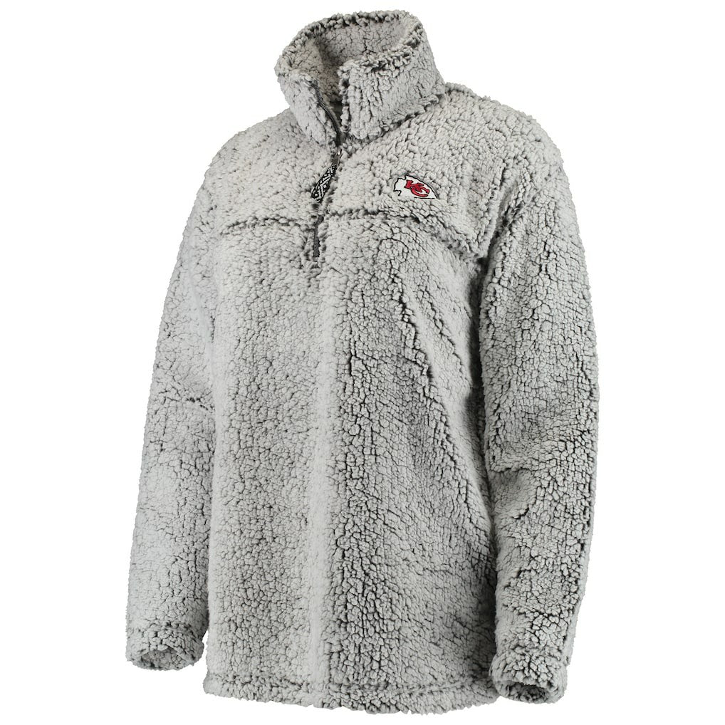 NFL Kansas City Chiefs Women's Sherpa Quarter-Zip Pullover Jacket