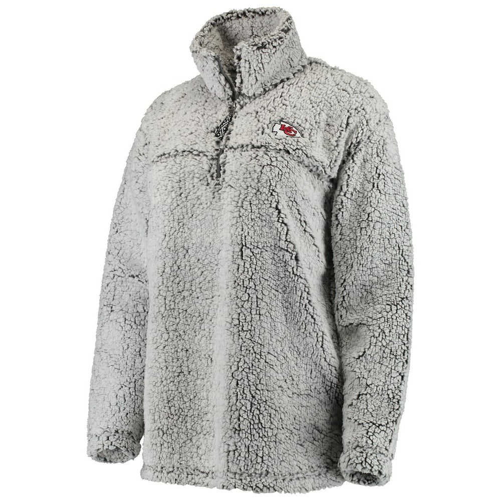 NFL Kansas City Chiefs Women's Sherpa Quarter-Zip Pullover Jacket