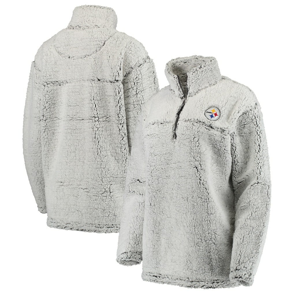 NFL Pittsburgh Steelers Women's Sherpa Quarter-Zip Pullover Jacket