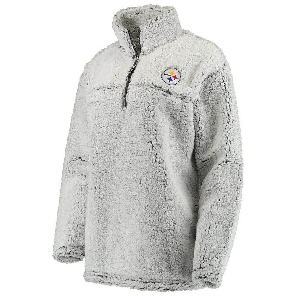 NFL Pittsburgh Steelers Women's Sherpa Quarter-Zip Pullover Jacket