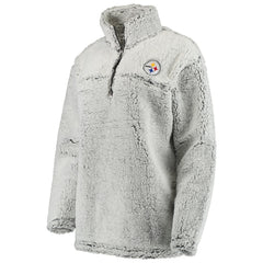 NFL Pittsburgh Steelers Women's Sherpa Quarter-Zip Pullover Jacket