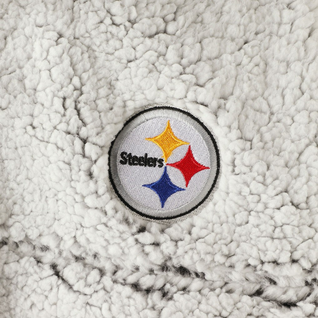 NFL Pittsburgh Steelers Women's Sherpa Quarter-Zip Pullover Jacket