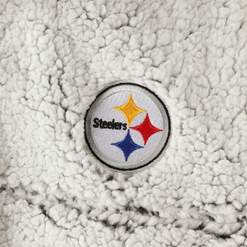 NFL Pittsburgh Steelers Women's Sherpa Quarter-Zip Pullover Jacket