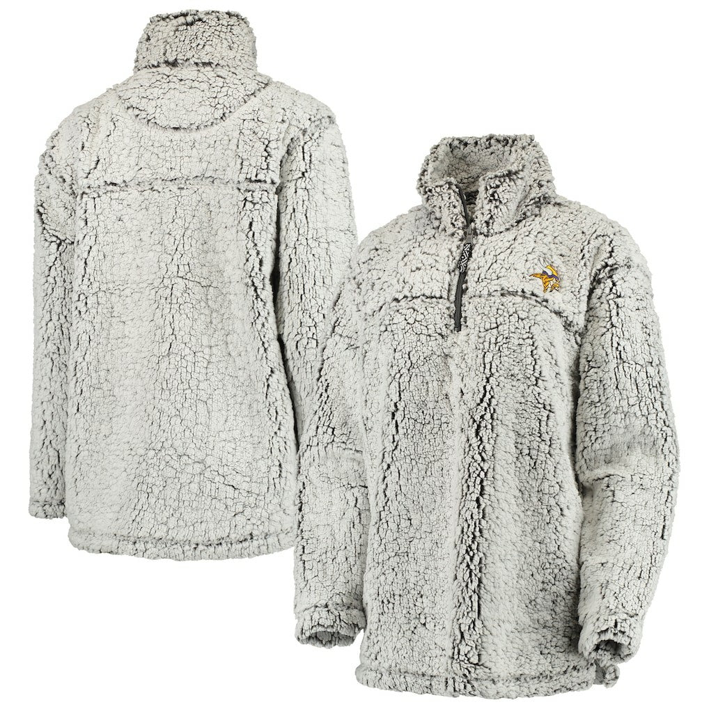 NFL Minnesota Vikings Women's Sherpa Quarter-Zip Pullover Jacket