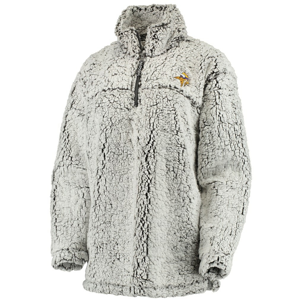 NFL Minnesota Vikings Women's Sherpa Quarter-Zip Pullover Jacket