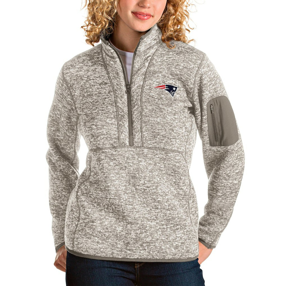 NFL New England Patriots Antigua Women's Fortune Half-Zip Pullover Jacket
