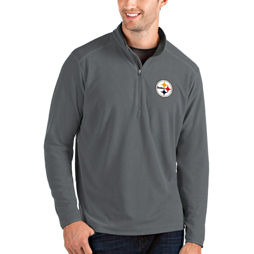 NFL Pittsburgh Steelers Antigua Glacier Quarter-Zip Pullover Jacket