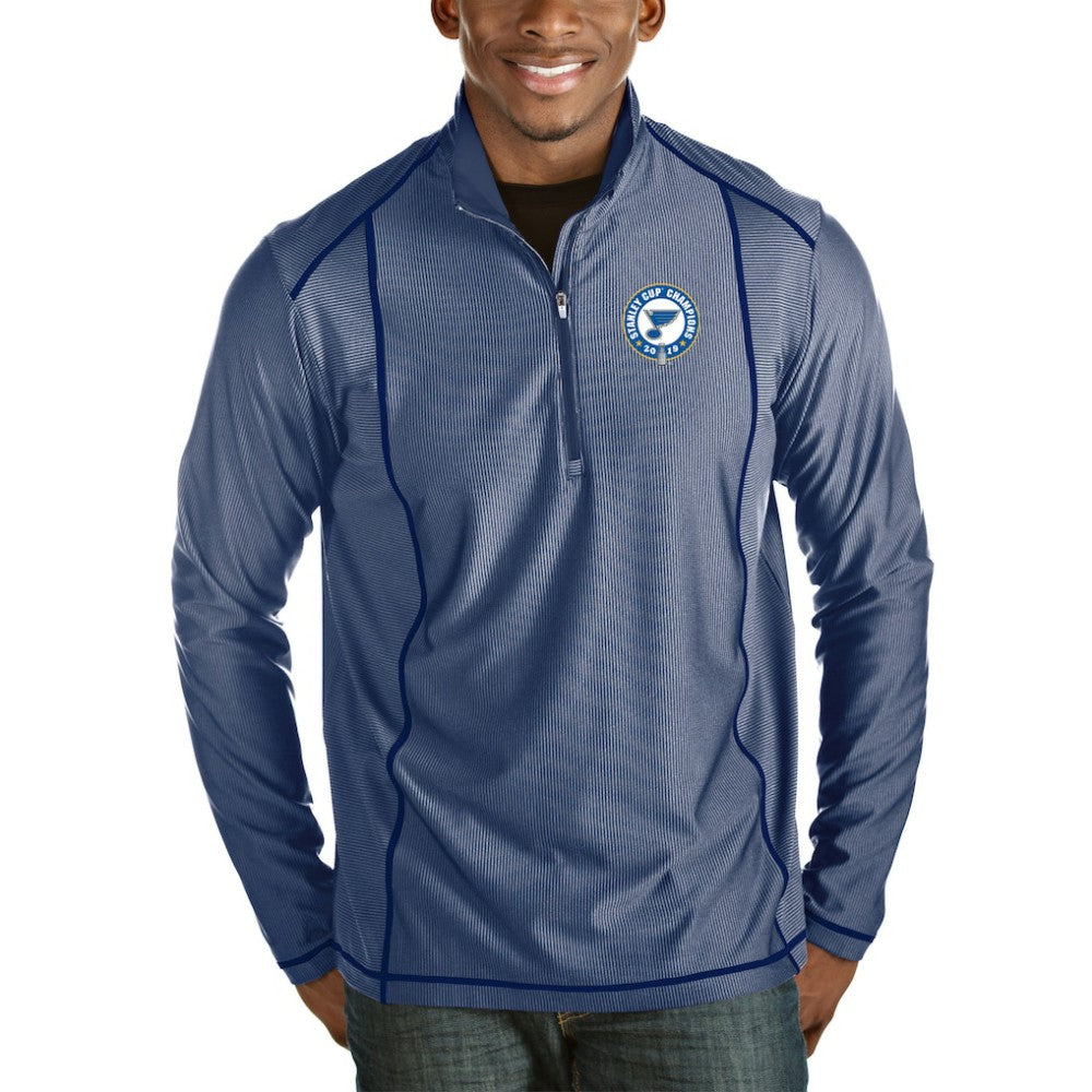 St. Louis Blues Antigua 2019 Stanley Cup Champions Tempo Quarter-Zip Pullover Jacket