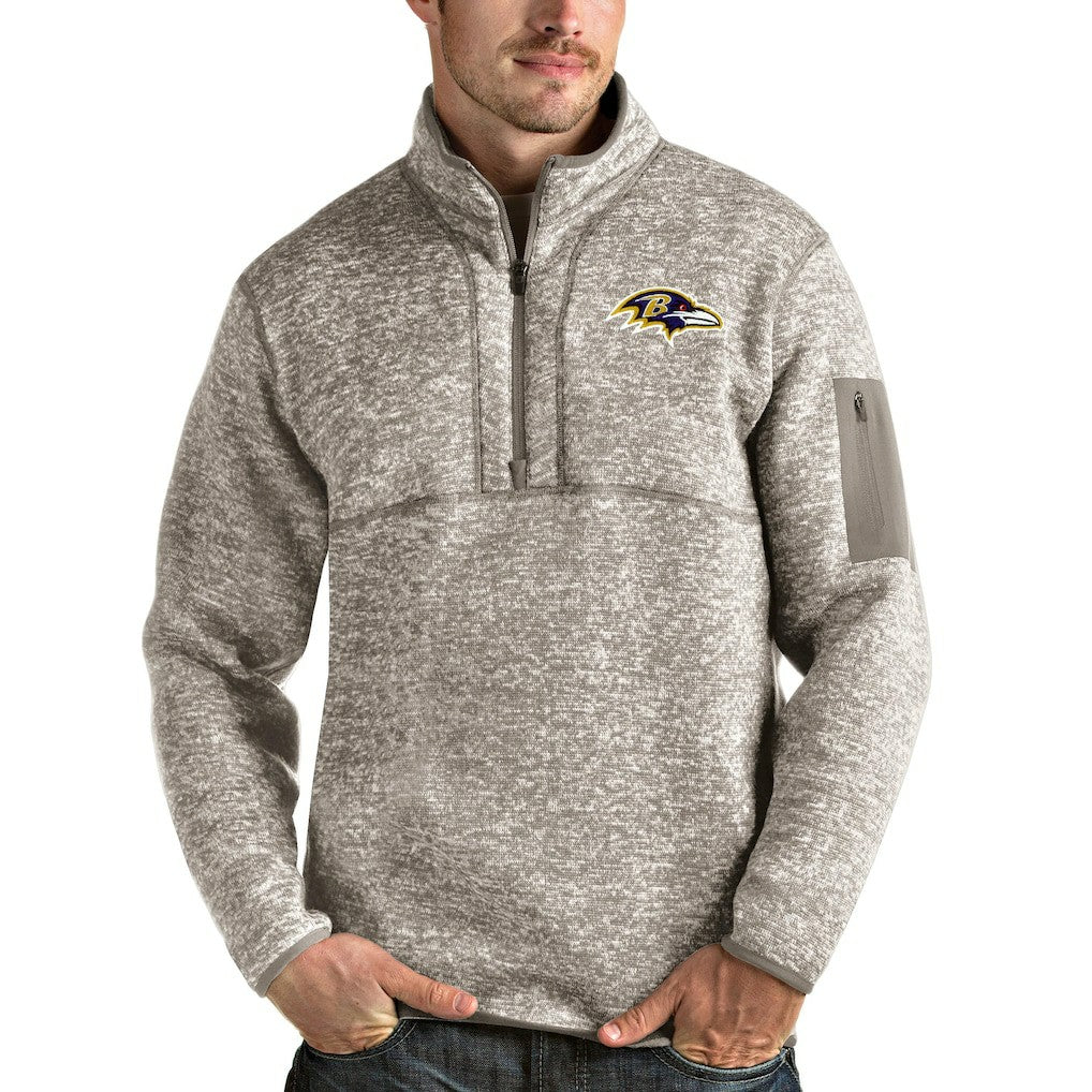 NFL Baltimore Ravens Antigua Fortune Quarter-Zip Pullover Jacket