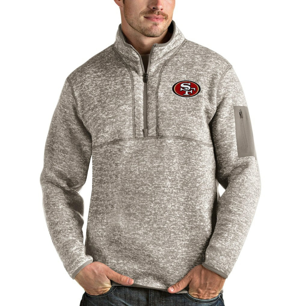 NFL San Francisco 49ers Antigua Fortune Quarter-Zip Pullover Jacket