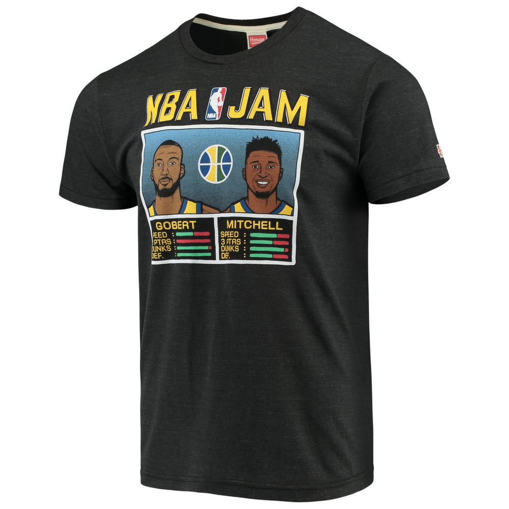 Donovan Mitchell & Rudy Gobert Utah Jazz NBA Jam T-Shirt - Charcoal sale