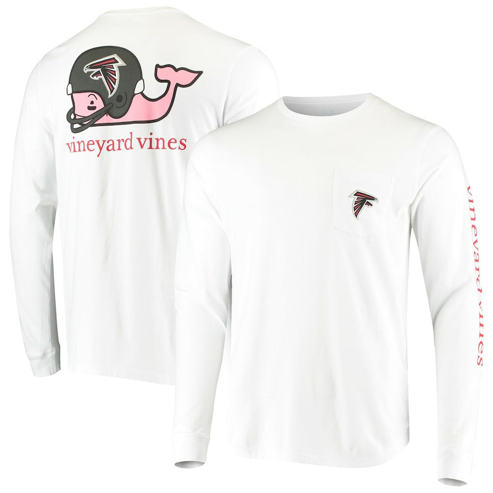 NFL Atlanta Falcons Vineyard Vines Whale Helmet Long Sleeve T-Shirt