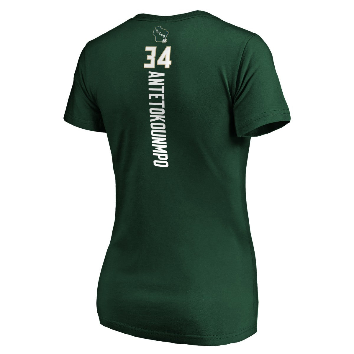 Giannis Antetokounmpo Milwaukee Bucks Women's Playmaker Name & Number V-Neck T-Shirt - Green for sale