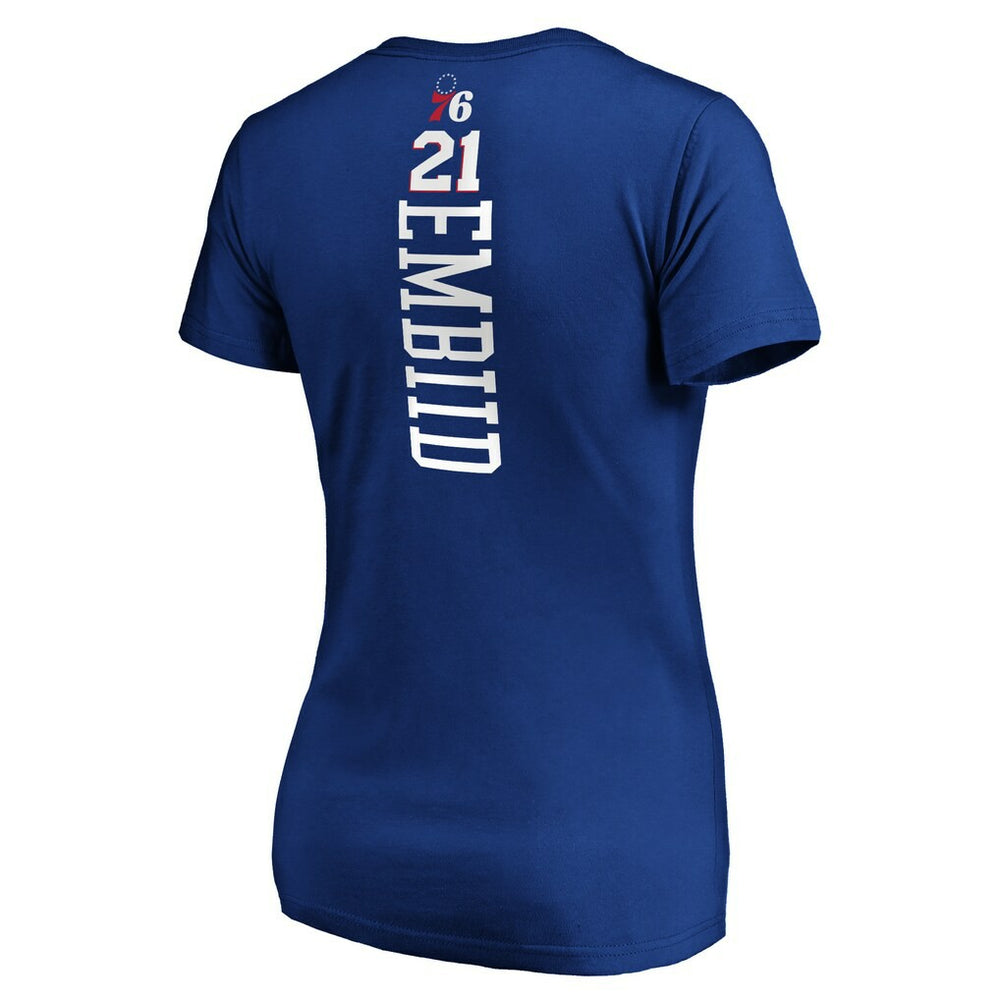 Joel Embiid Philadelphia 76ers Women's Playmaker Name & Number V-Neck T-Shirt - Royal on sale
