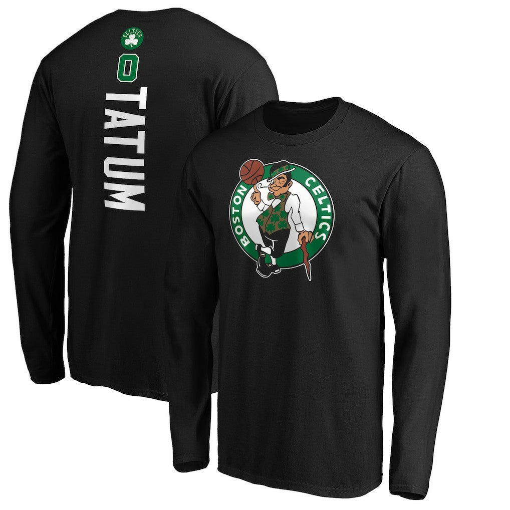 Jayson Tatum Boston Celtics Playmaker Name & Number Long Sleeve T-Shirt - Black cheap
