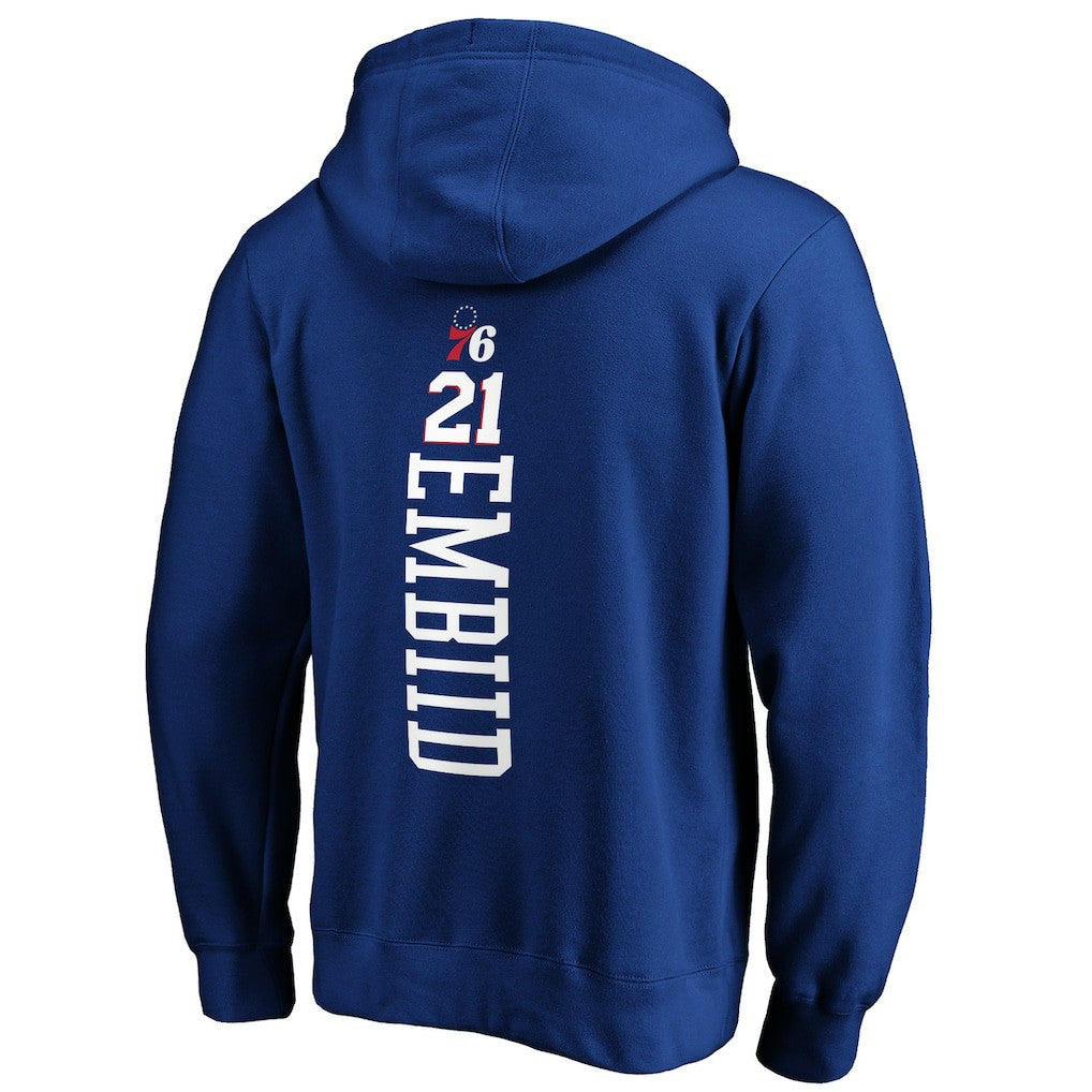 Joel Embiid Philadelphia 76ers Playmaker Name & Number Pullover Hoodie - Royal shop
