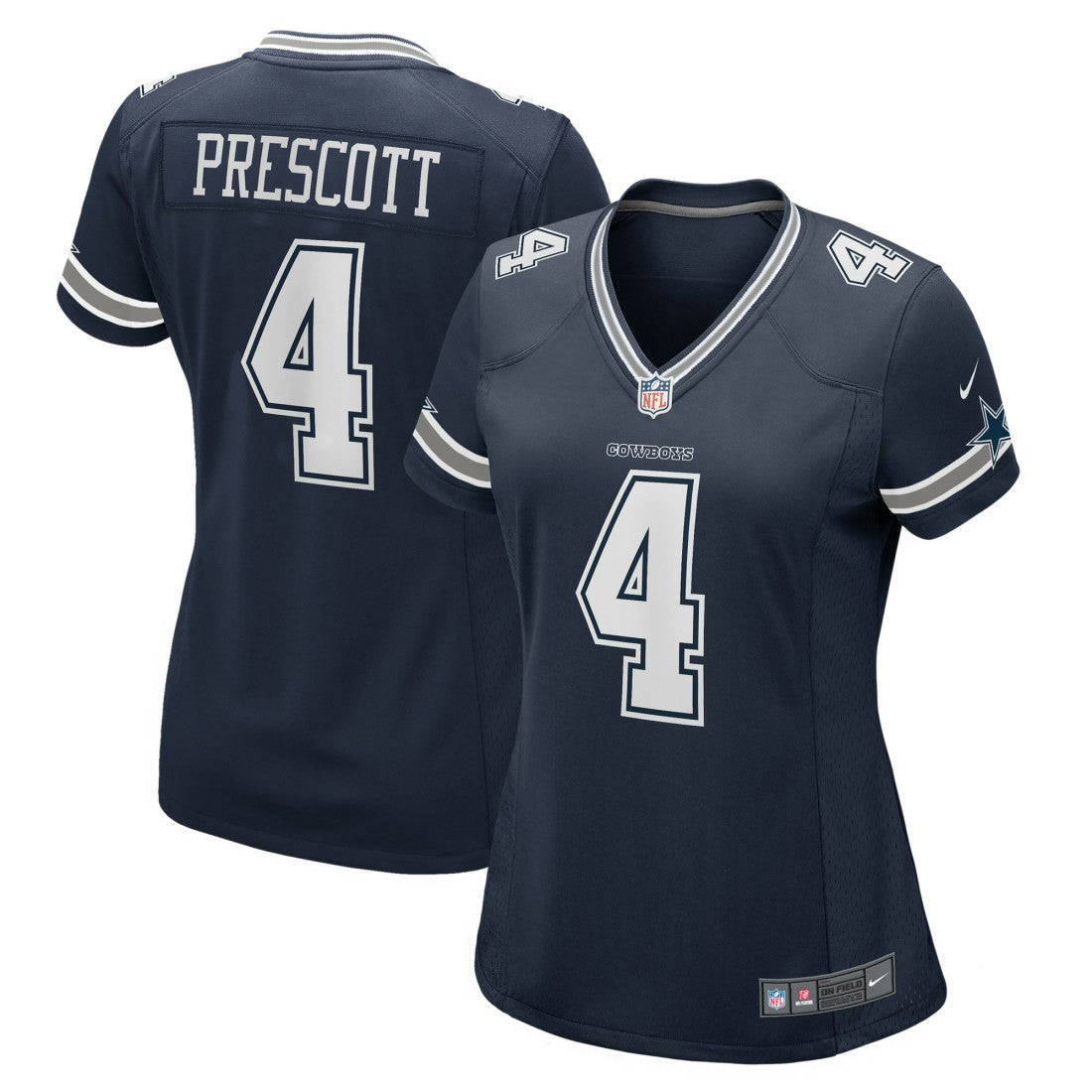 NFL Dallas Cowboys Dak Prescott  Women's Game Team Jersey