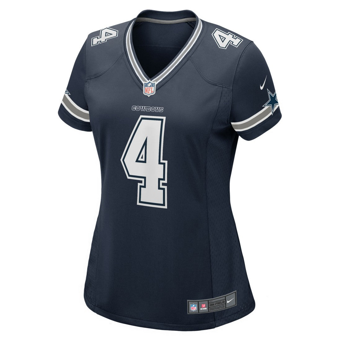 NFL Dallas Cowboys Dak Prescott  Women's Game Team Jersey