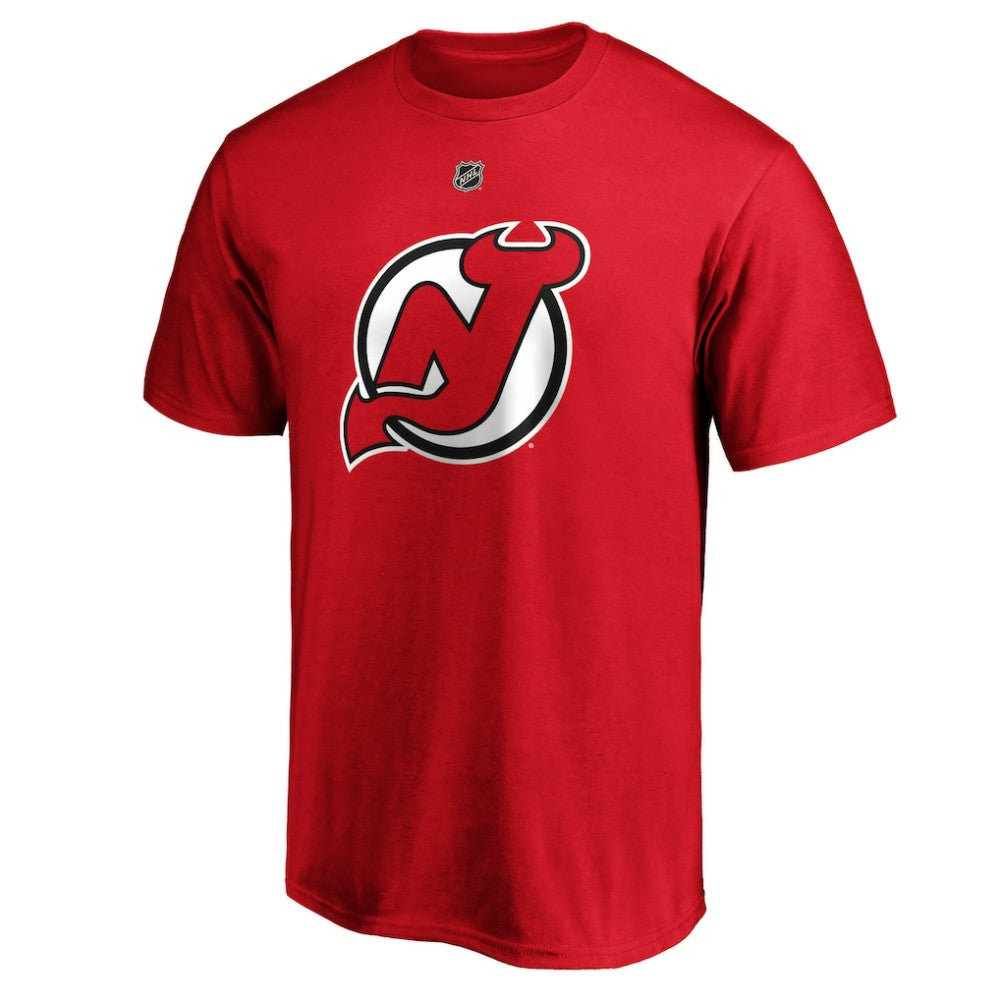 Nico Hischier New Jersey Devils Fanatics Authentic Stack Player Name & Number T-Shirt