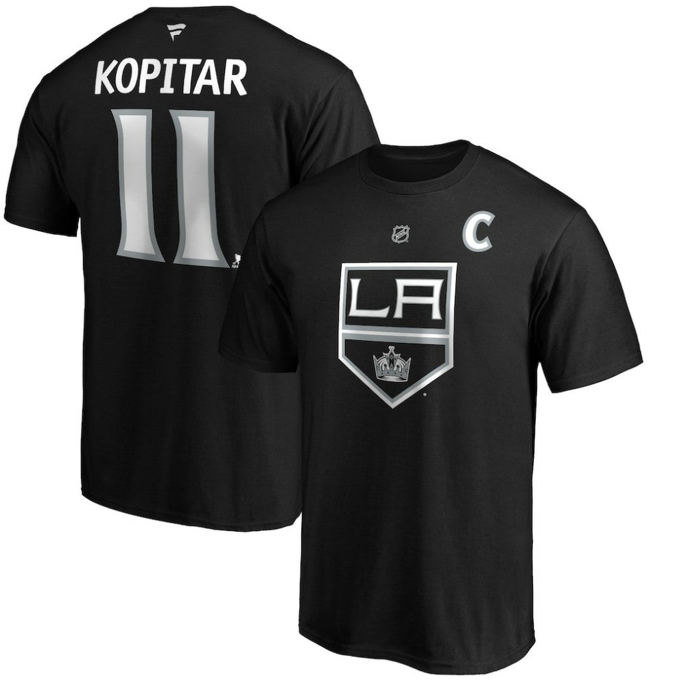 Anze Kopitar Los Angeles Kings Fanatics Authentic Stack Player Name & Number T-Shirt