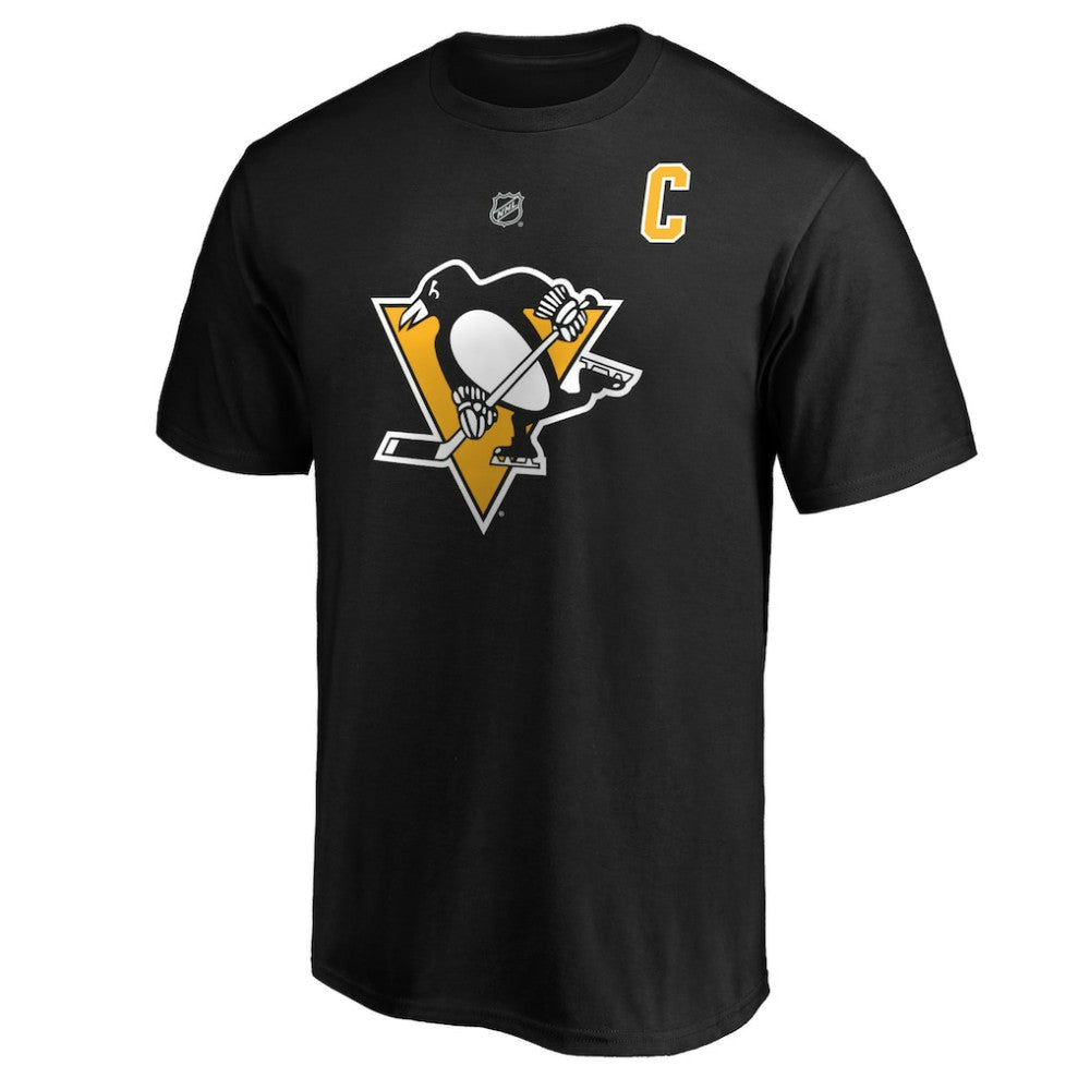 Sidney Crosby Pittsburgh Penguins Fanatics Authentic Stack Player Name & Number T-Shirt