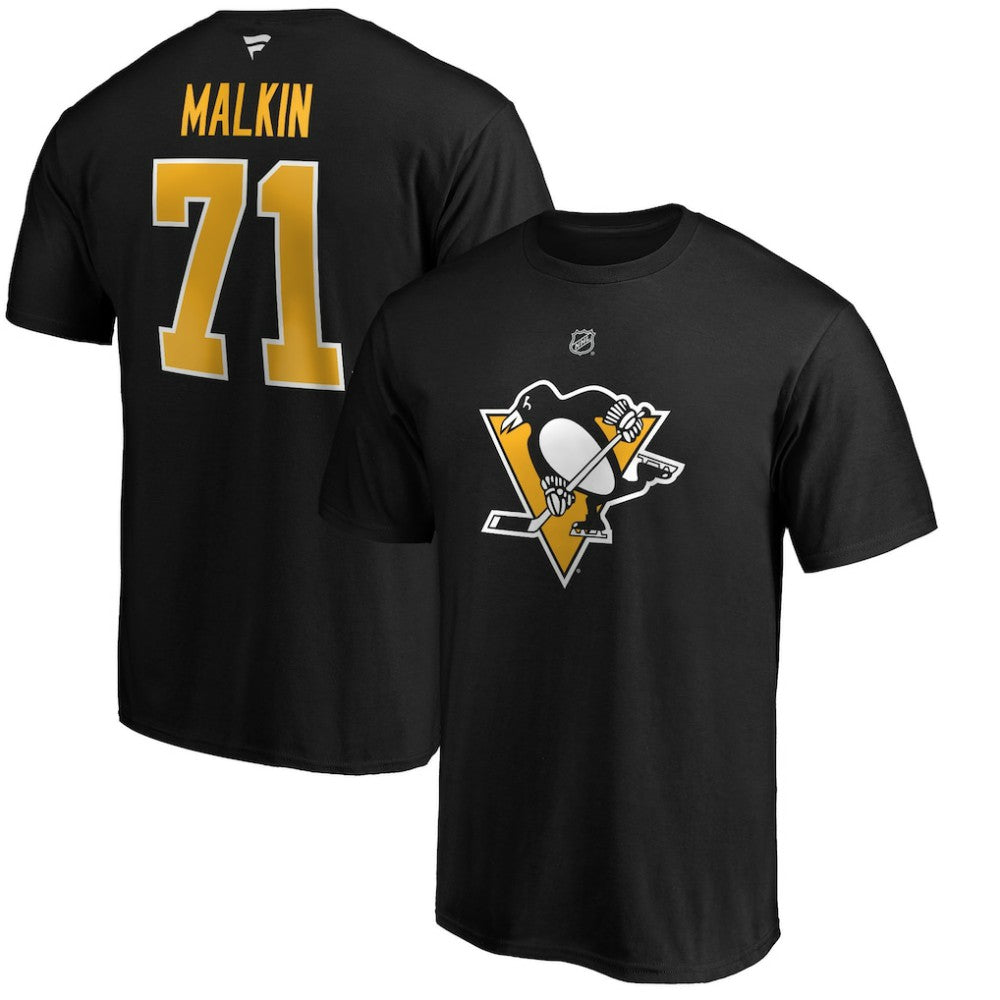 Evgeni Malkin Pittsburgh Penguins Fanatics Authentic Stack Player Name & Number T-Shirt