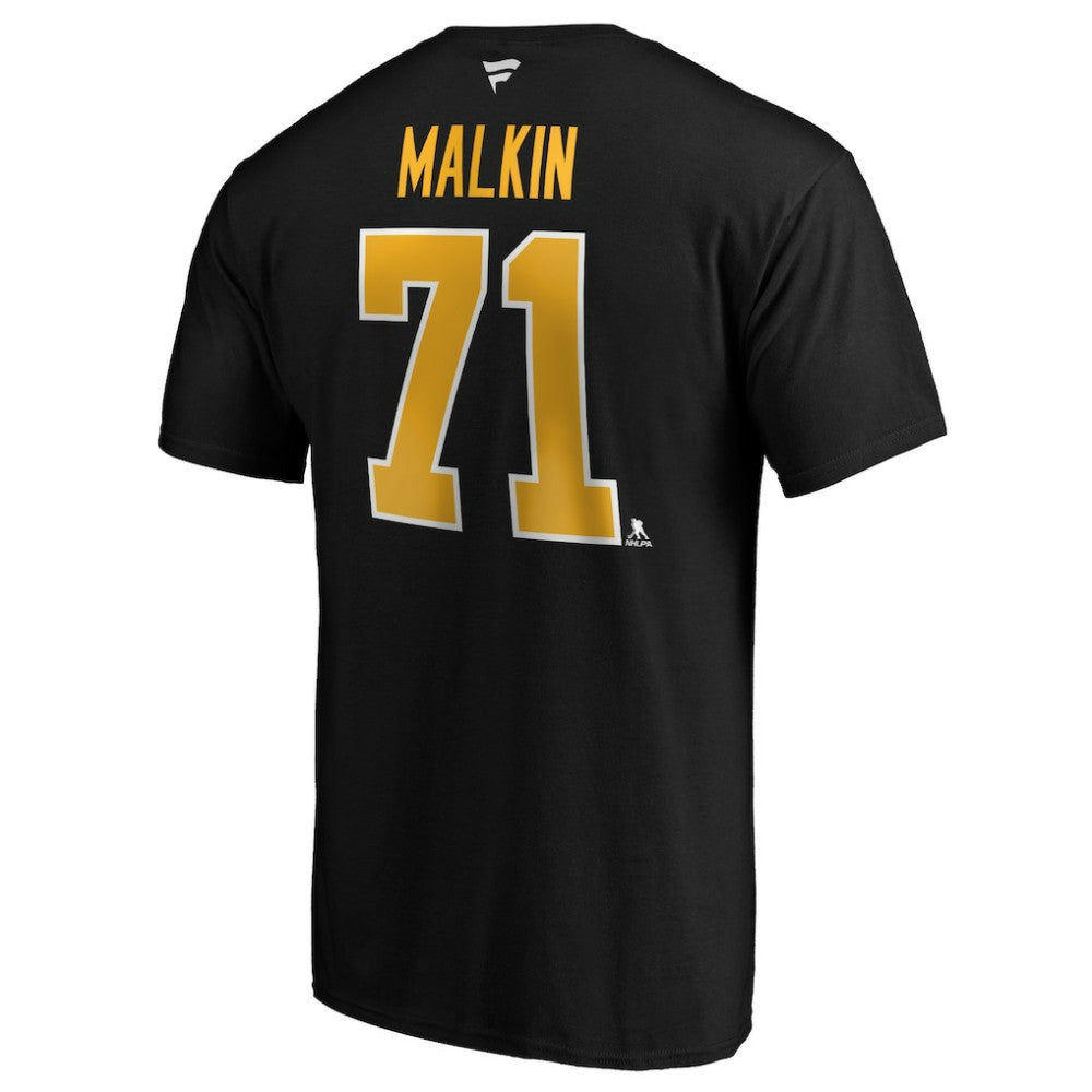Evgeni Malkin Pittsburgh Penguins Fanatics Authentic Stack Player Name & Number T-Shirt