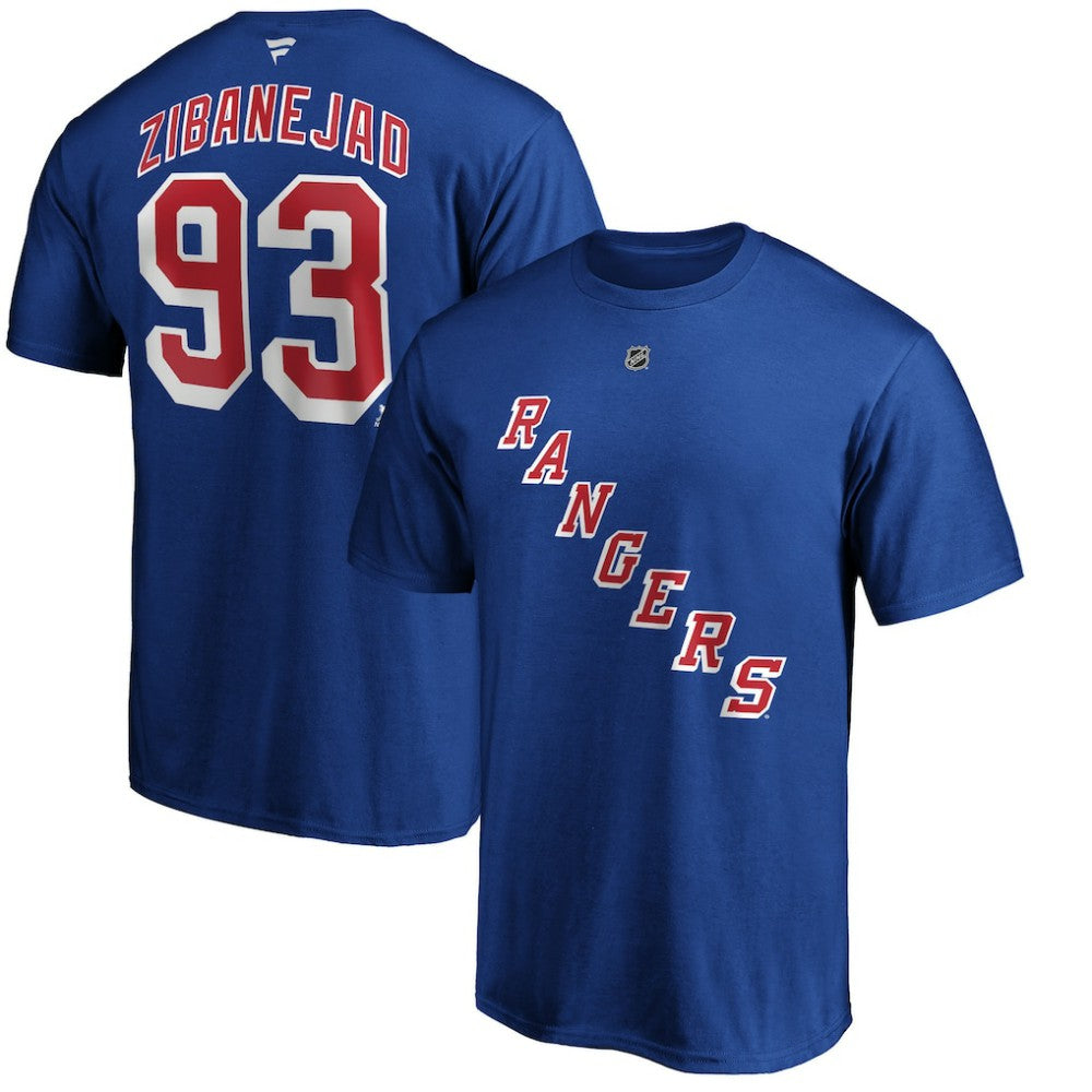 Mika Zibanejad New York Rangers Fanatics Authentic Stack Player Name & Number T-Shirt