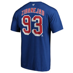 Mika Zibanejad New York Rangers Fanatics Authentic Stack Player Name & Number T-Shirt
