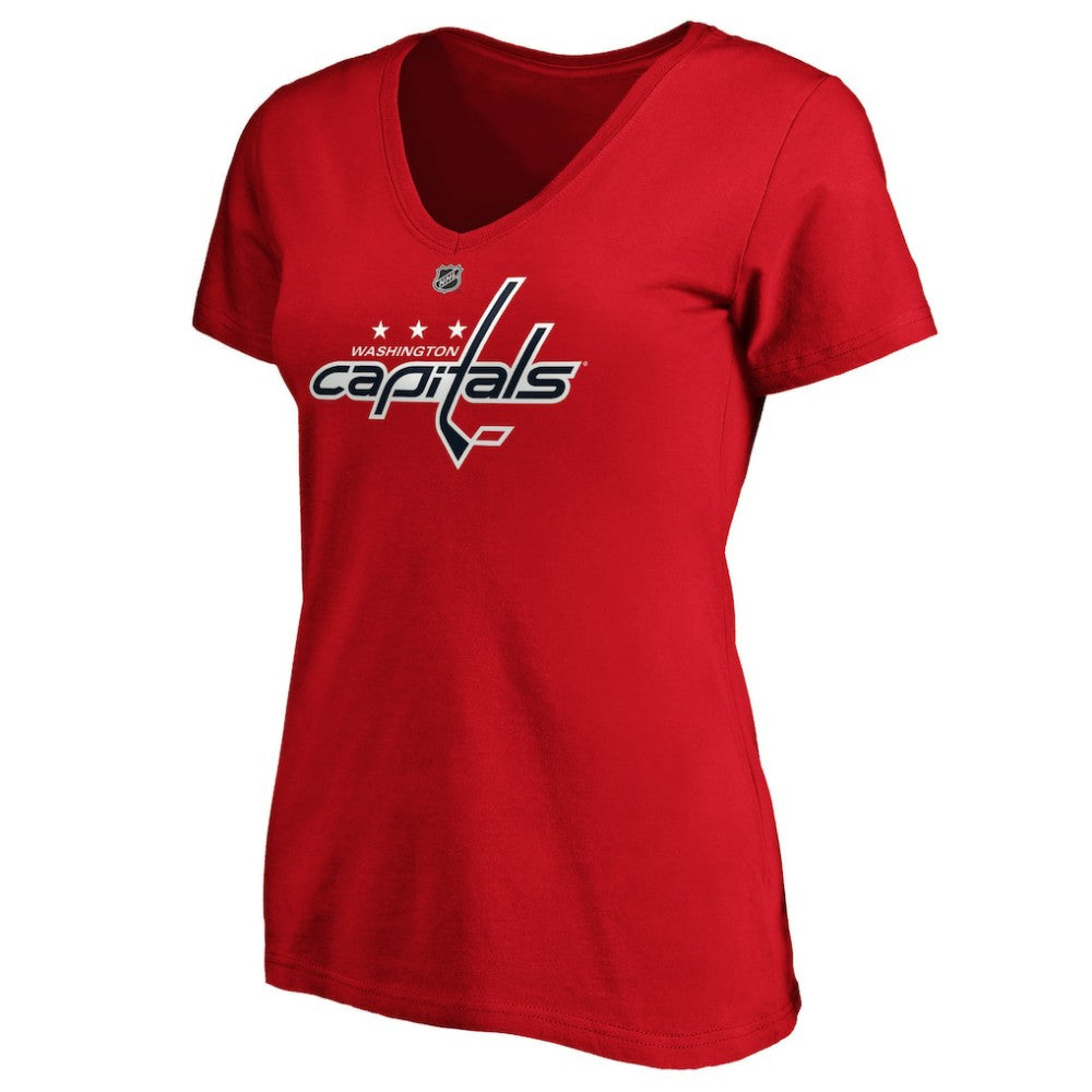 Tom Wilson Washington Capitals Fanatics Women's Authentic Stack Name & Number V-Neck T-Shirt