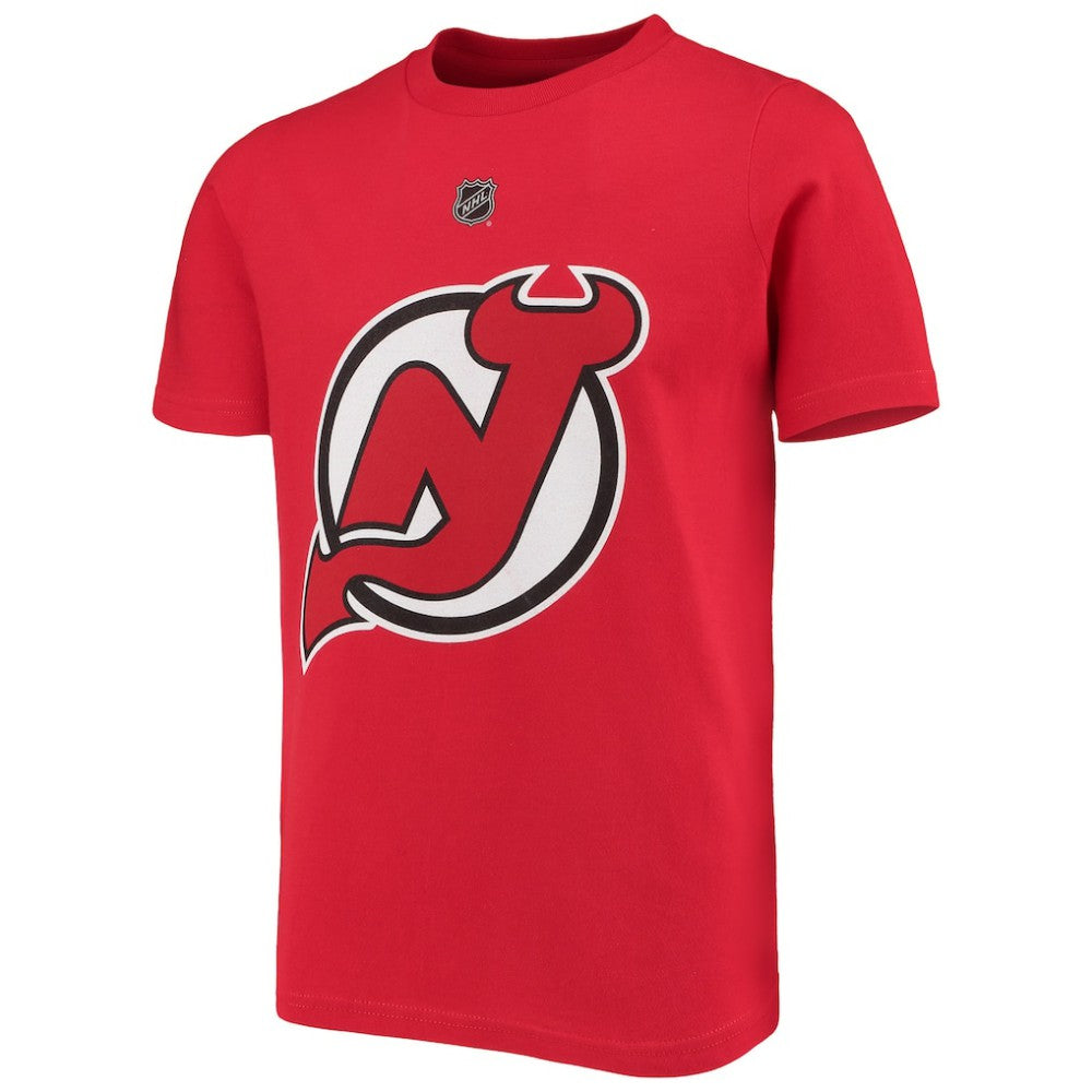 Jack Hughes New Jersey Devils Youth Player Name & Number T-Shirt
