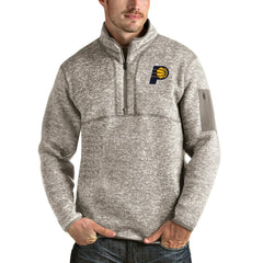 Indiana Pacers Antigua Fortune Quarter-Zip Pullover Jacket - Natural sale