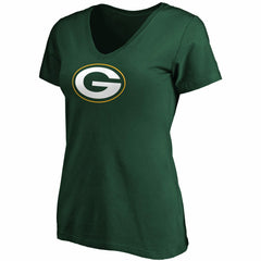 NFL Green Bay Packers Women's Primary Logo V-Neck T-Shirt