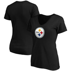 NFL Pittsburgh Steelers Women's Primary Logo V-Neck T-Shirt