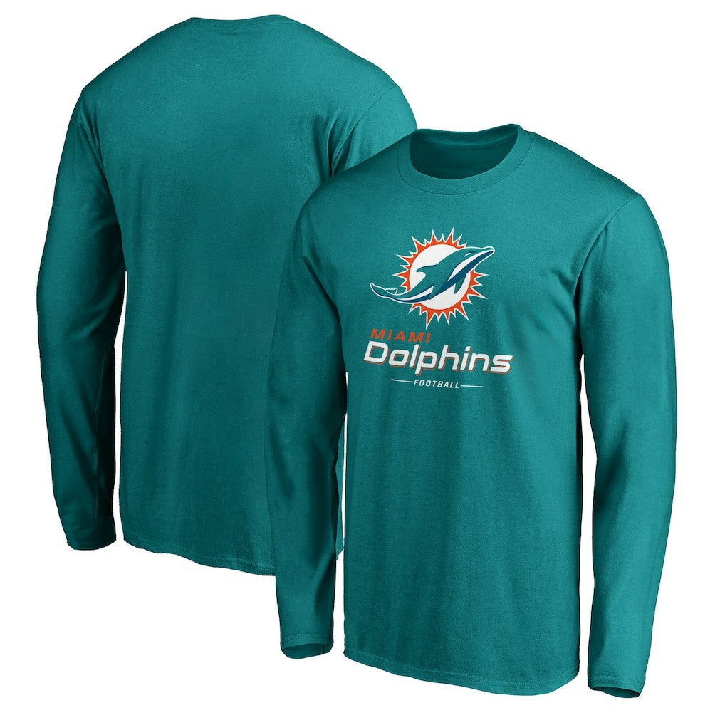 NFL Miami Dolphins Team Lockup Long Sleeve T-Shirt