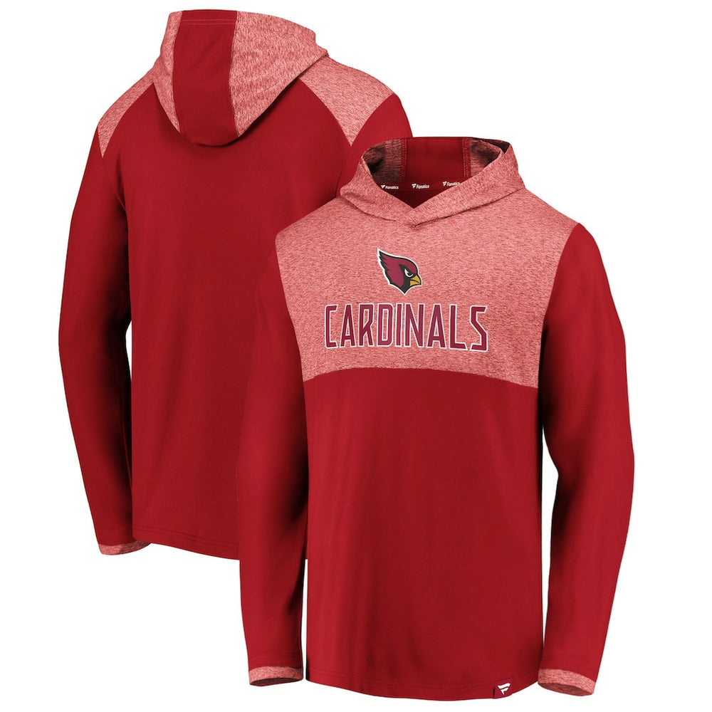 NFL Arizona Cardinals Iconic Marbled Clutch Hoodie Long Sleeve T-Shirt