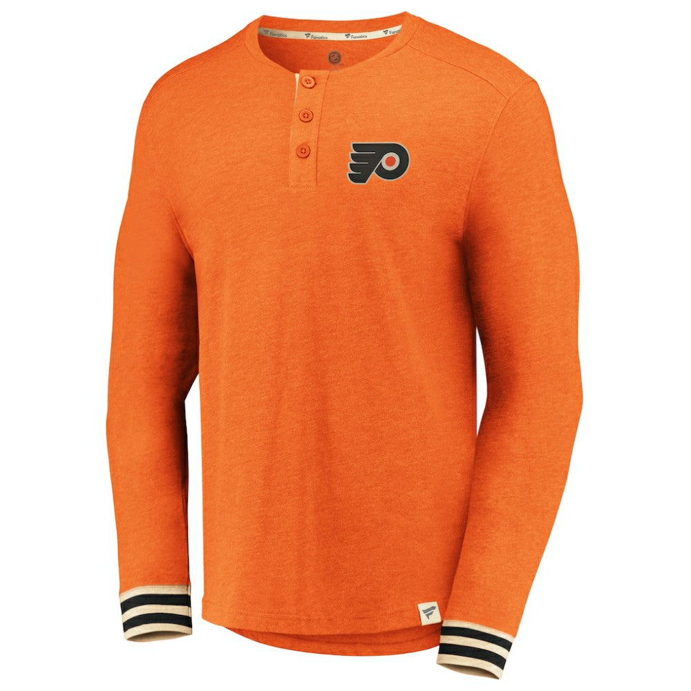 Philadelphia Flyers Fanatics True Classics Henley Long Sleeve T-Shirt