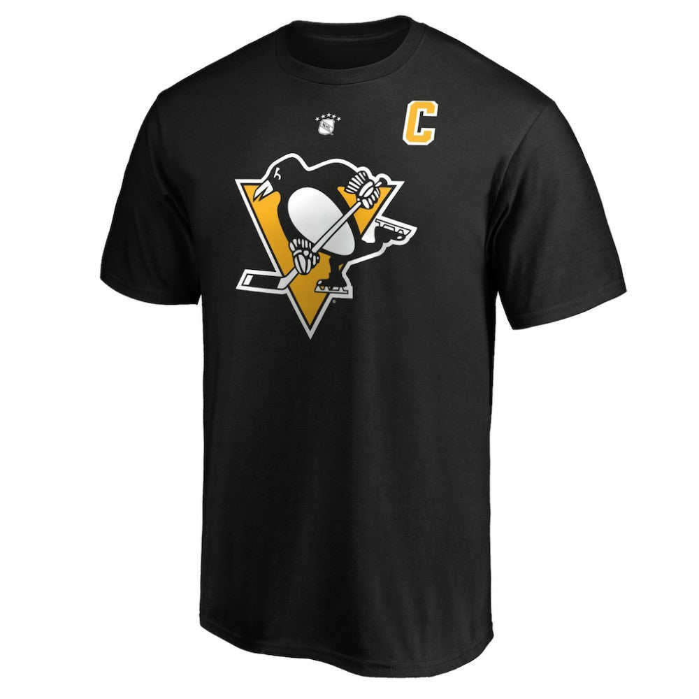 Mario Lemieux Pittsburgh Penguins Fanatics Authentic Stack Retired Player Name & Number T-Shirt