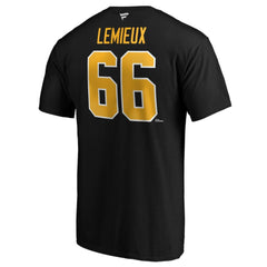 Mario Lemieux Pittsburgh Penguins Fanatics Authentic Stack Retired Player Name & Number T-Shirt