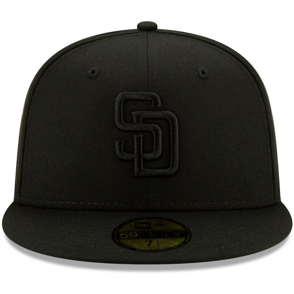 San Diego Padres Black on Black 59FIFTY Fitted Hat - Black | New Era
