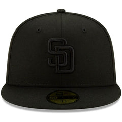 San Diego Padres Black on Black 59FIFTY Fitted Hat - Black | New Era
