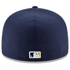 Milwaukee Brewers Alternate Authentic Collection On-Field 59FIFTY Fitted Hat - Navy/Yellow | New Era