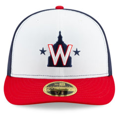 Washington Nationals Alternate 2020 Authentic Collection On-Field Low Profile Fitted Hat - White/Navy | New Era