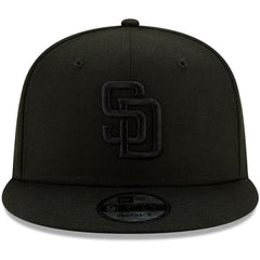 San Diego Padres Black on Black 9FIFTY Snapback Adjustable Hat - Black | New Era
