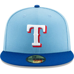 Texas Rangers On-Field Authentic Collection 59FIFTY Fitted Hat - Light Blue/Royal | New Era